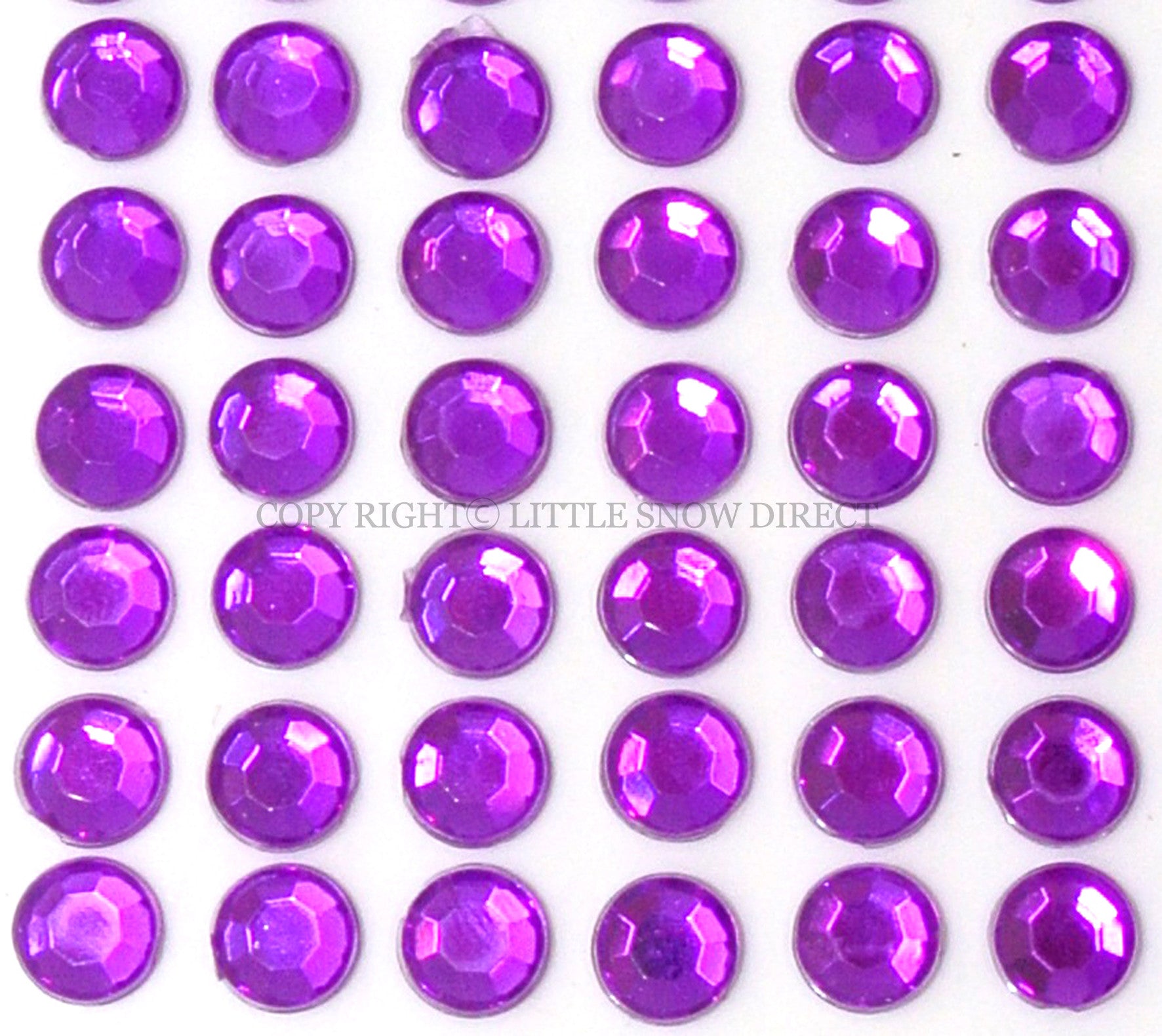 Purple Self-Adhesive Stick On Rhinestone Gems (200pcs)