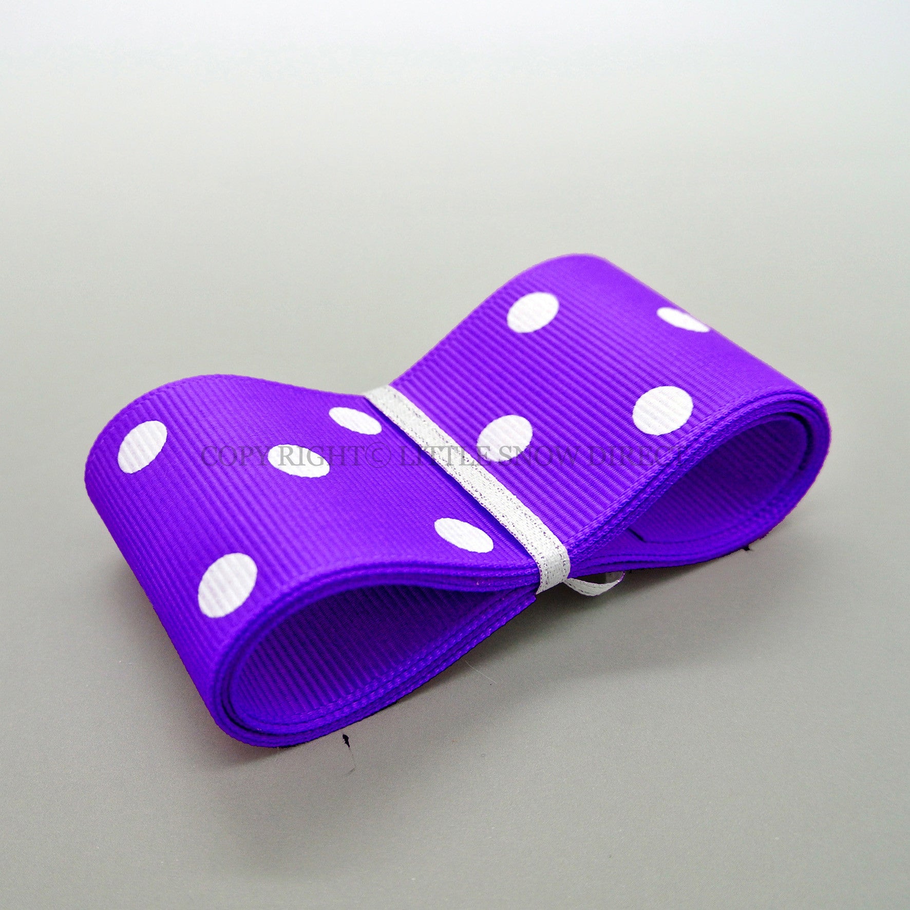 Purple 38mm Polka Dot Grosgrain Ribbon