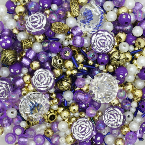 Purple Jewellery Making Mixed Beads