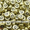 Vintage Gold Letter Alphabet Coin Beads (100 pcs)