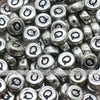Vintage Silver Letter Alphabet Coin Beads (100 pcs)