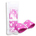 Cerise 38mm Polka Dot Grosgrain Ribbon