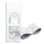 Silver Grey 38mm Polka Dot Grosgrain Ribbon