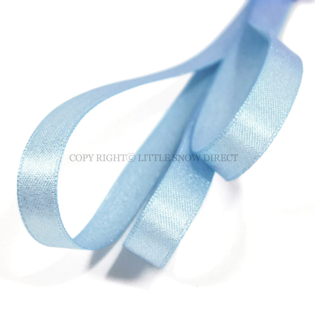 Baby Blue Luxury Design Glitter Satin Ribbon-1Metre