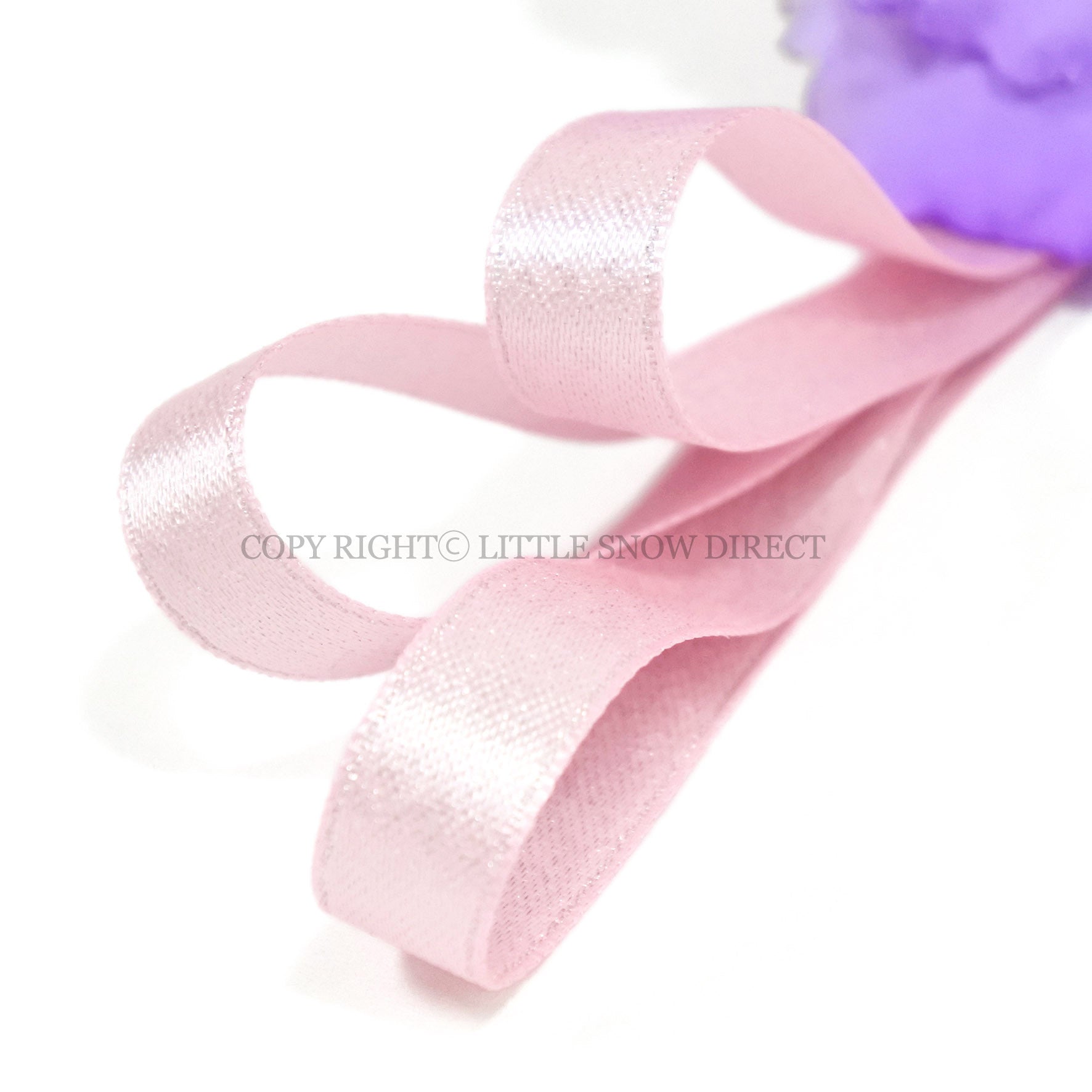 Baby Pink Luxury Design Glitter Satin Ribbon-1Metre