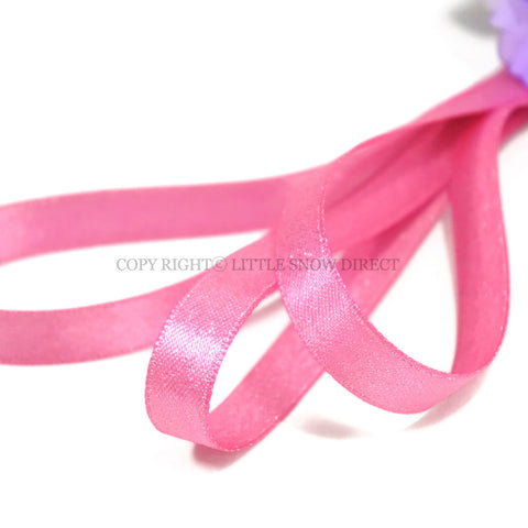 Hot Pink Luxury Design Glitter Satin Ribbon-1Metre