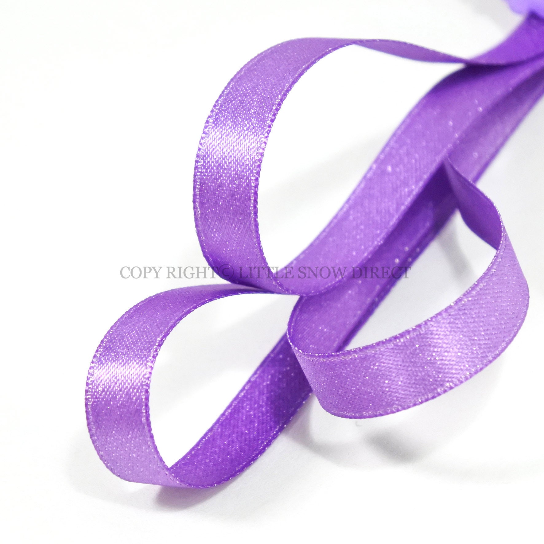 Lilac Luxury Design Glitter Satin Ribbon-1Metre