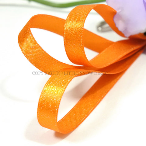 Orange Luxury Design Glitter Satin Ribbon-1Metre