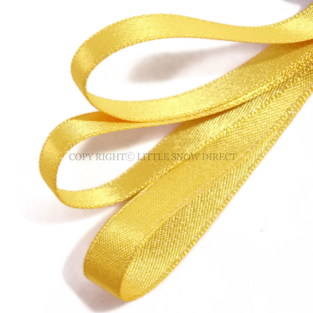 Yellow Gold Luxury Design Glitter Satin Ribbon-1Metre