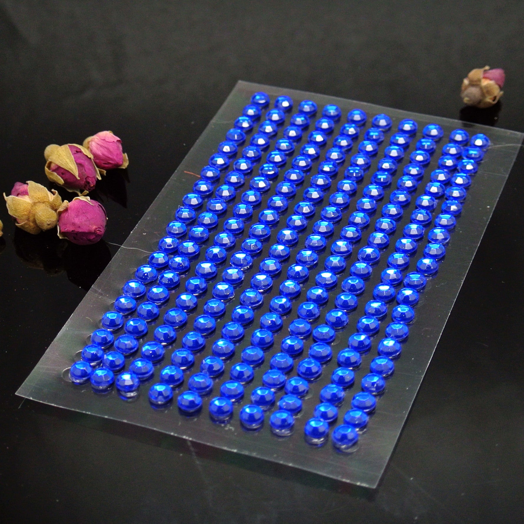 Royal Blue Self-Adhesive Stick On Rhinestone Gems (200pcs)
