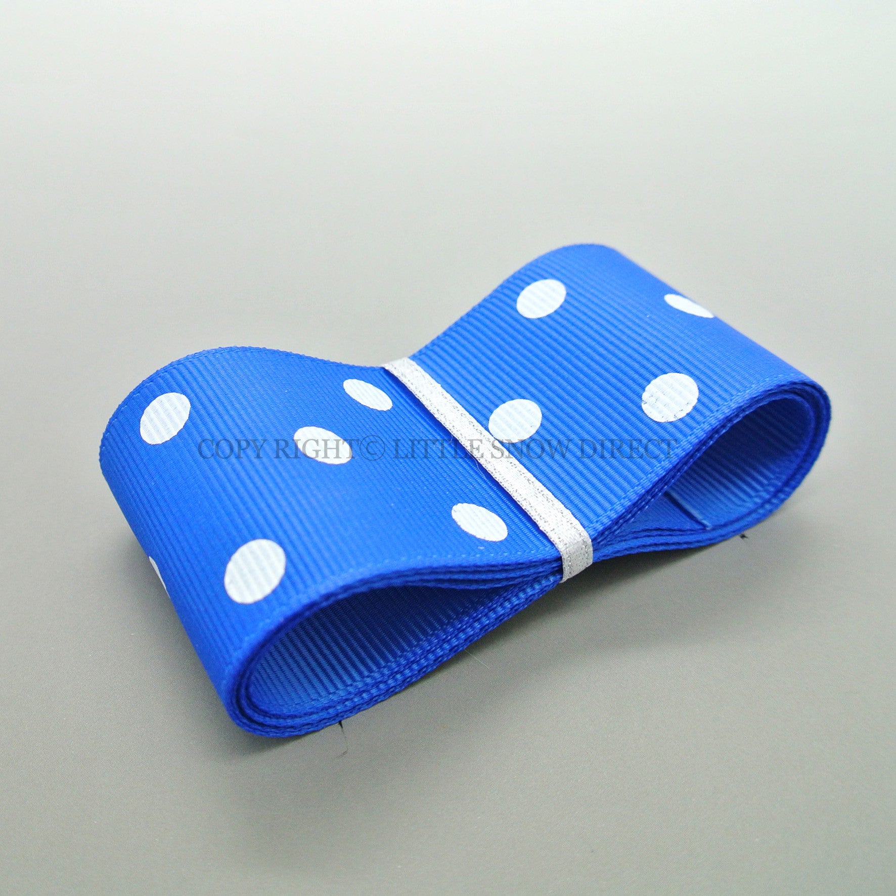 Royal Blue 38mm Polka Dot Grosgrain Ribbon