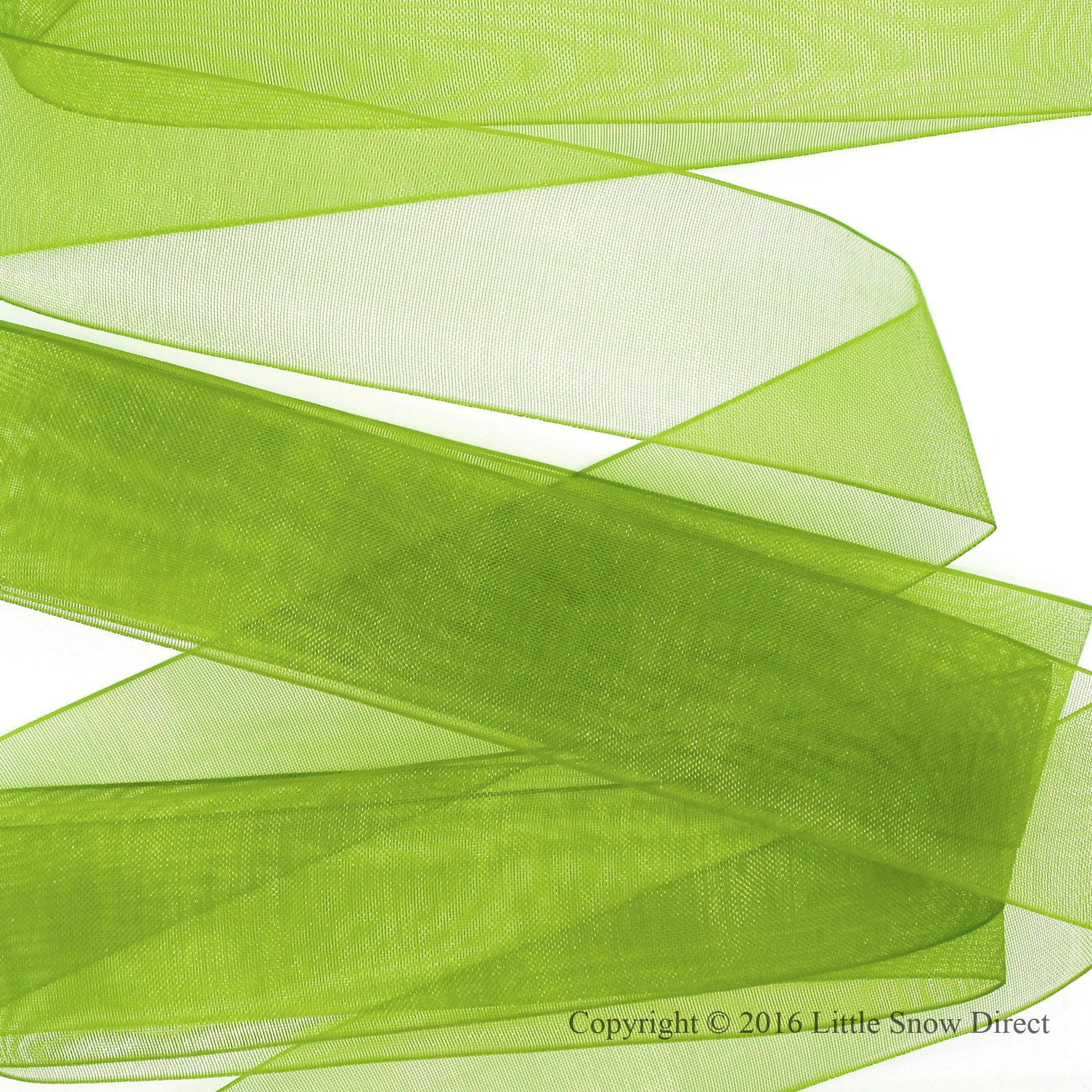 Apple Green Organza Sheer Ribbon