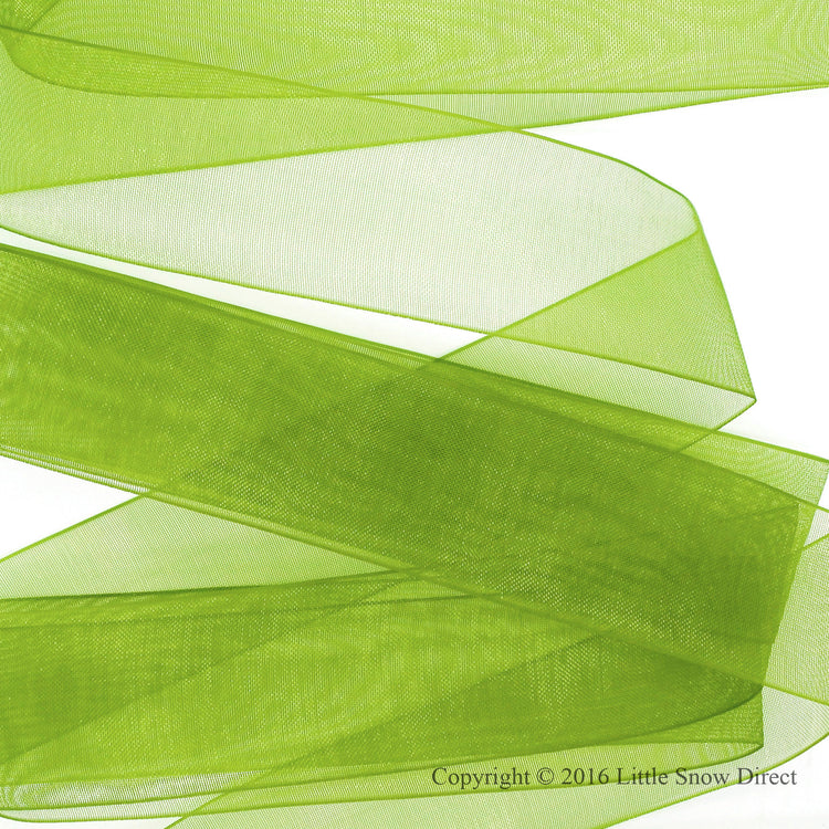 Apple Green Organza Sheer Ribbon