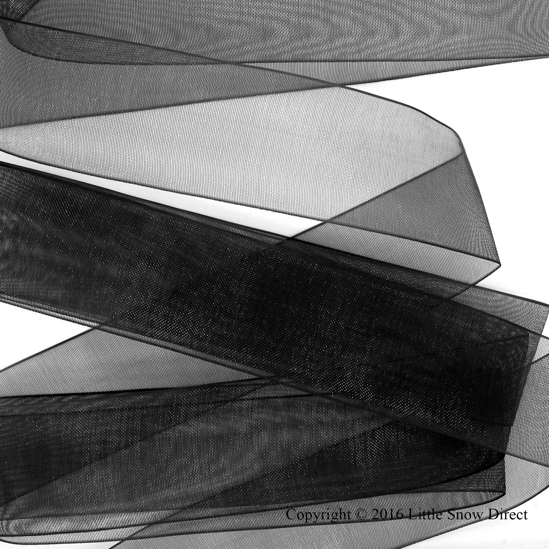 Black Organza Sheer Ribbon