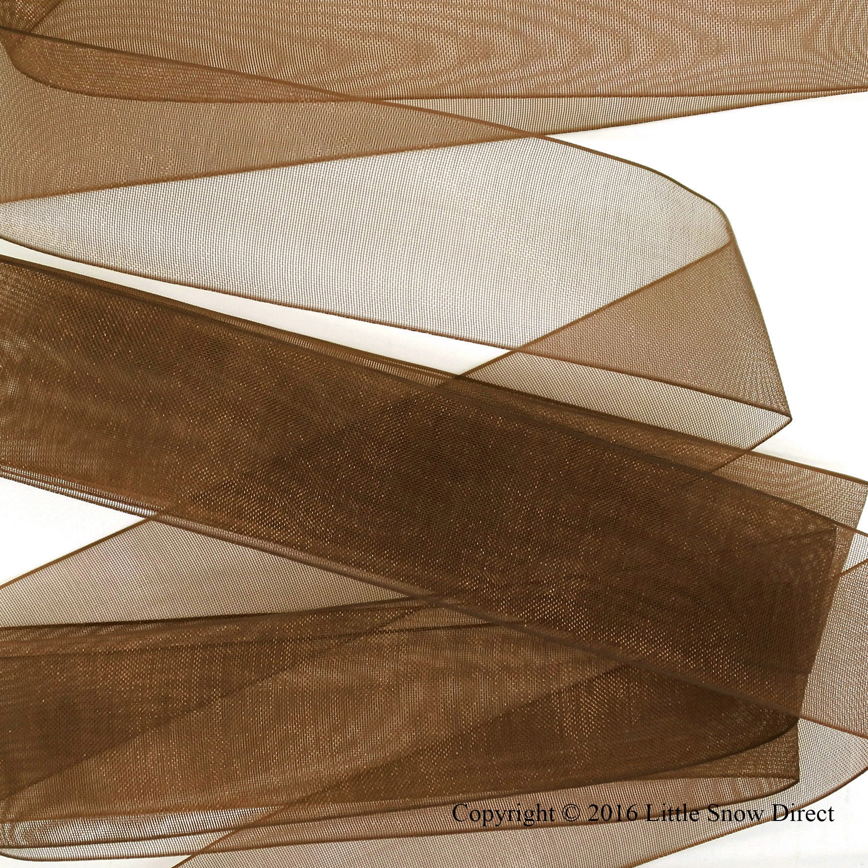 Brown Organza Sheer Ribbon