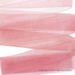 Coral Organza Sheer Ribbon