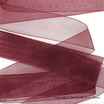 Dark Red Organza Sheer Ribbon