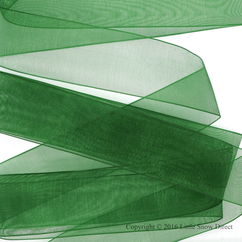 Forest Green Organza Sheer Ribbon