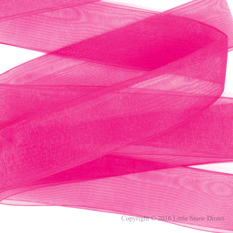 Cerise Organza Sheer Ribbon
