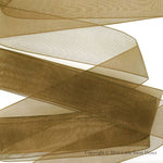 Golden Brown Organza Sheer Ribbon