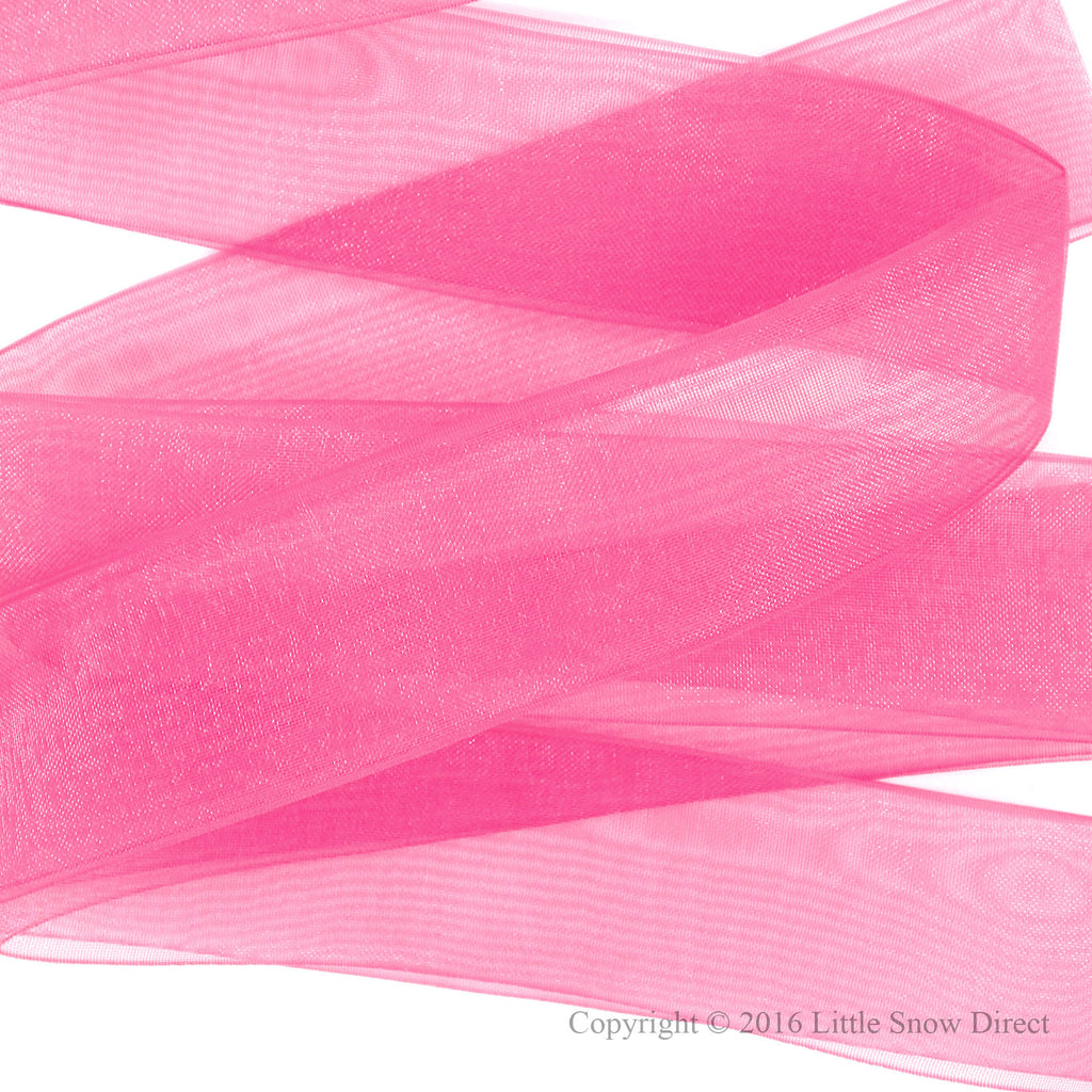 Hot Pink Organza Sheer Ribbon