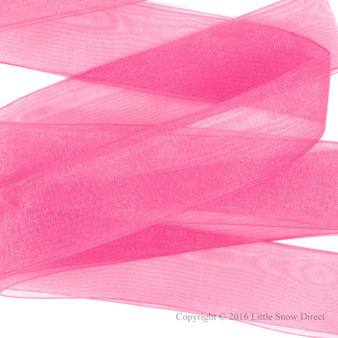 Hot Pink Organza Sheer Ribbon