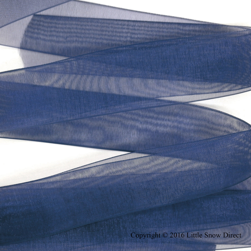 Navy Organza Sheer Ribbon