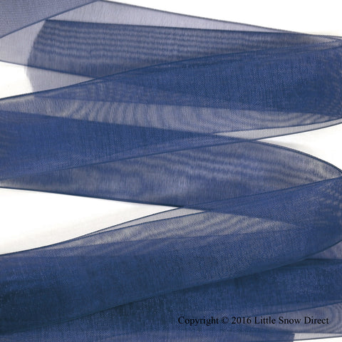 Navy Organza Sheer Ribbon