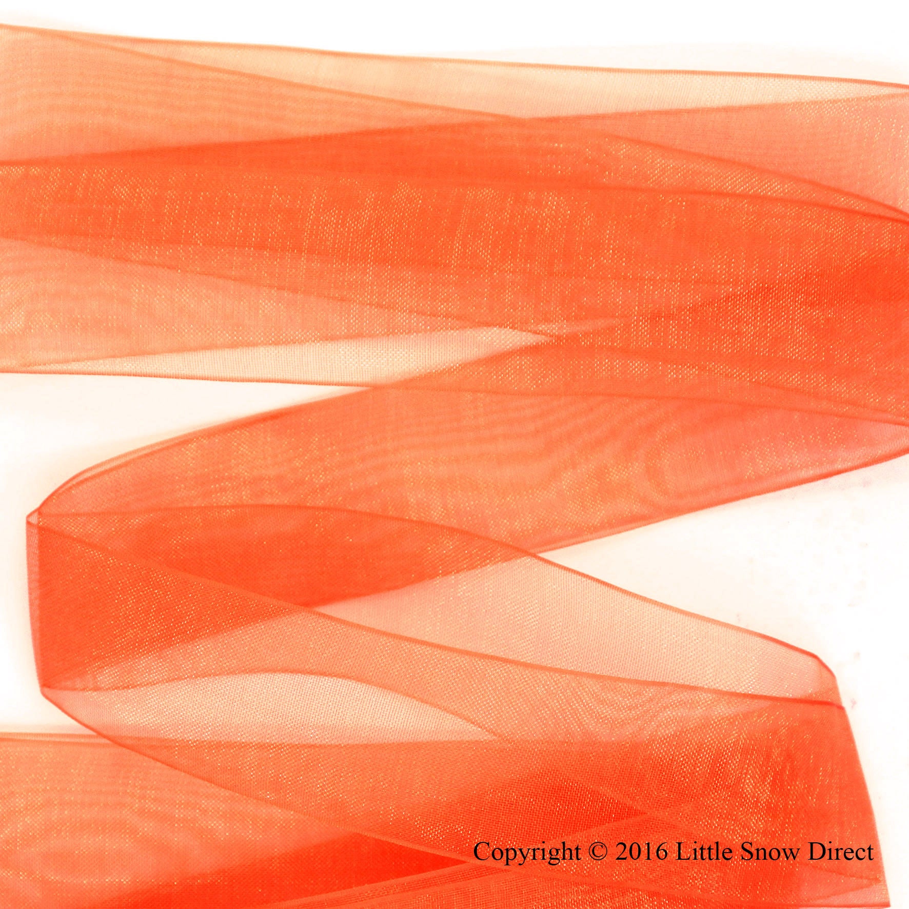 Orange Organza Sheer Ribbon