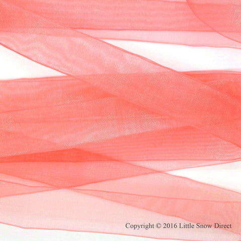 Peach Organza Sheer Ribbon