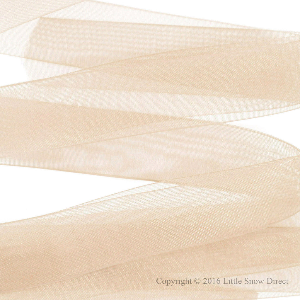 Petal Peach Organza Sheer Ribbon
