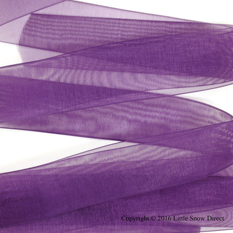 Plum Organza Sheer Ribbon