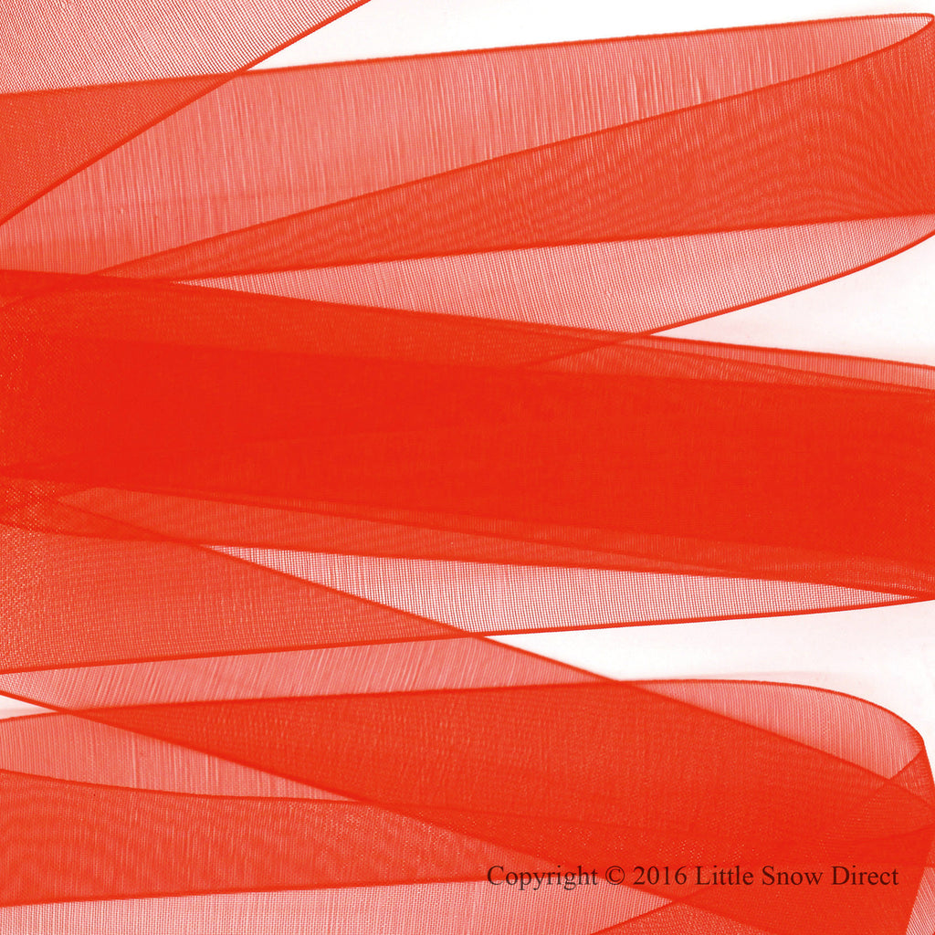 Red Organza Sheer Ribbon