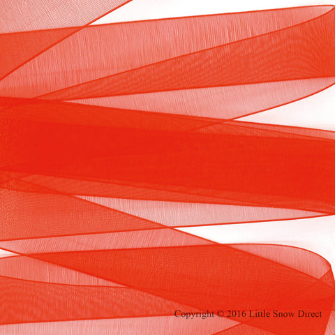 Red Organza Sheer Ribbon