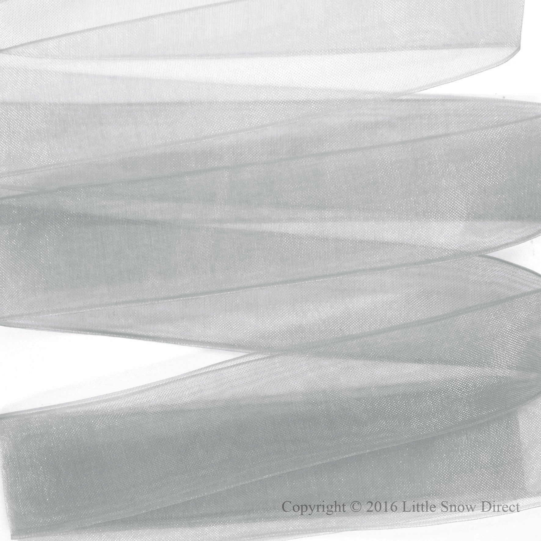 Silver Grey Organza Sheer Ribbon