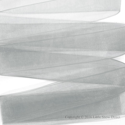 Silver Grey Organza Sheer Ribbon