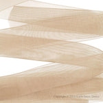 Taupe Organza Sheer Ribbon
