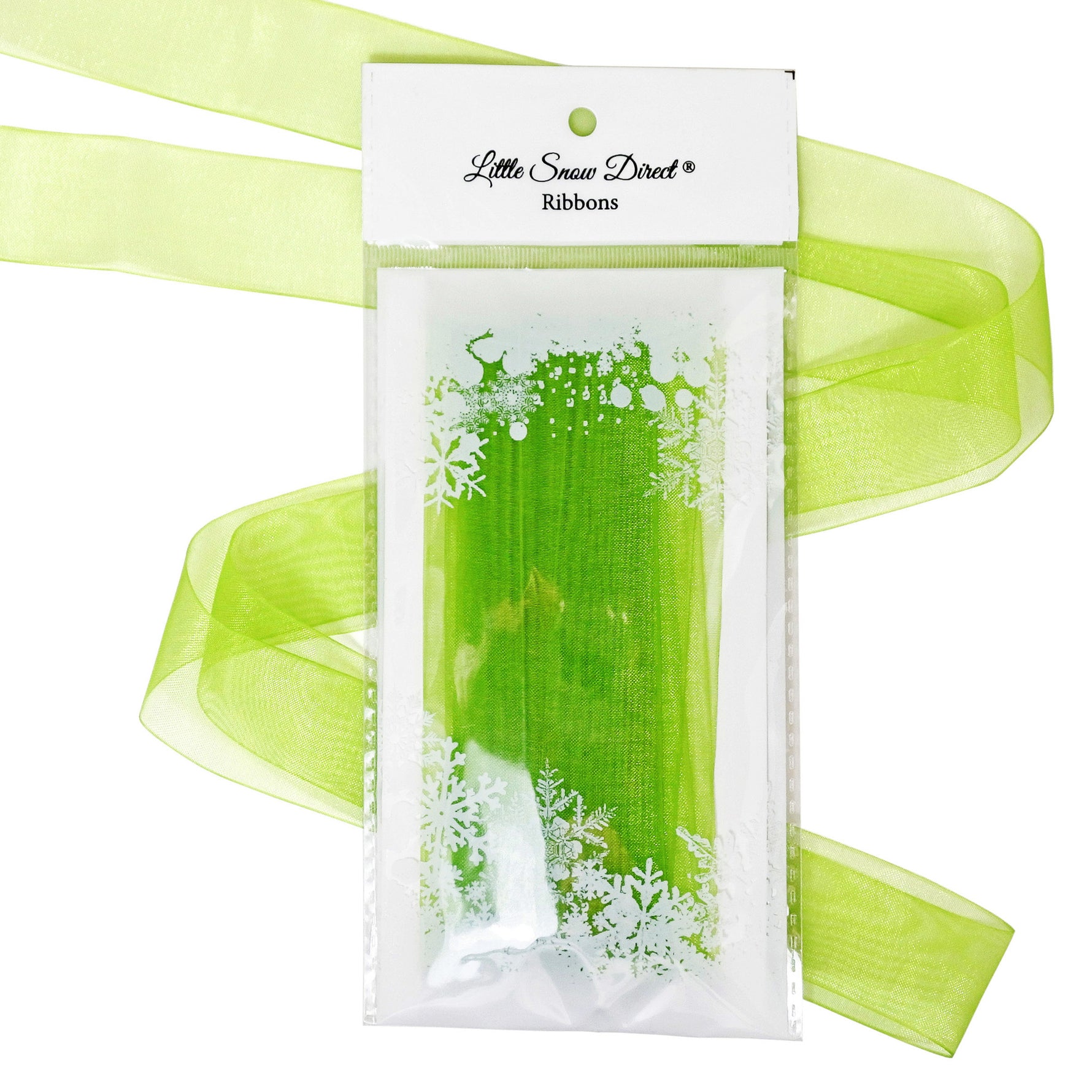 Apple Green Organza Sheer Ribbon