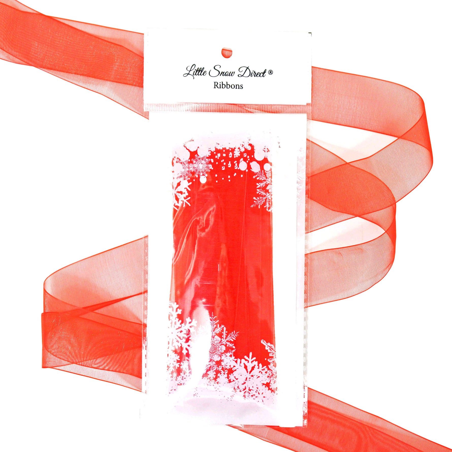 Red Organza Sheer Ribbon