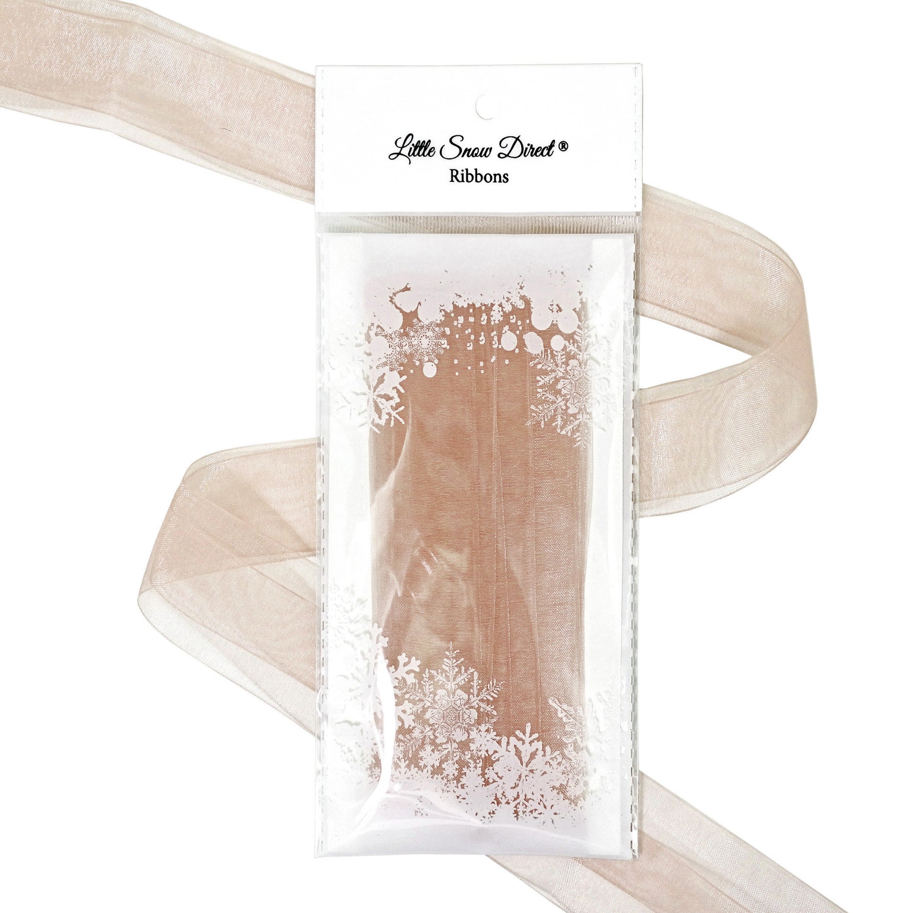 Taupe Organza Sheer Ribbon