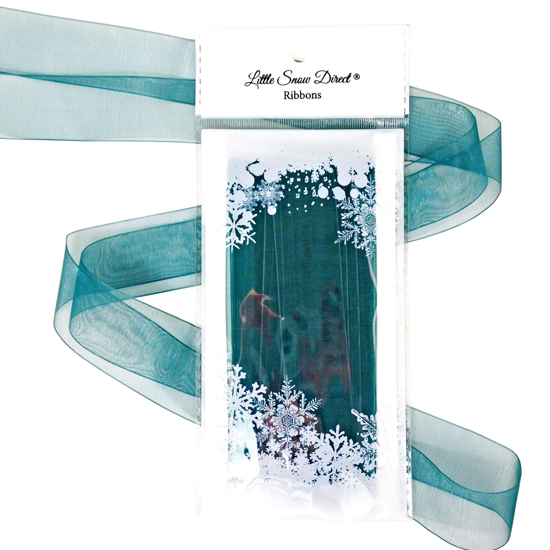Teal Organza Sheer Ribbon