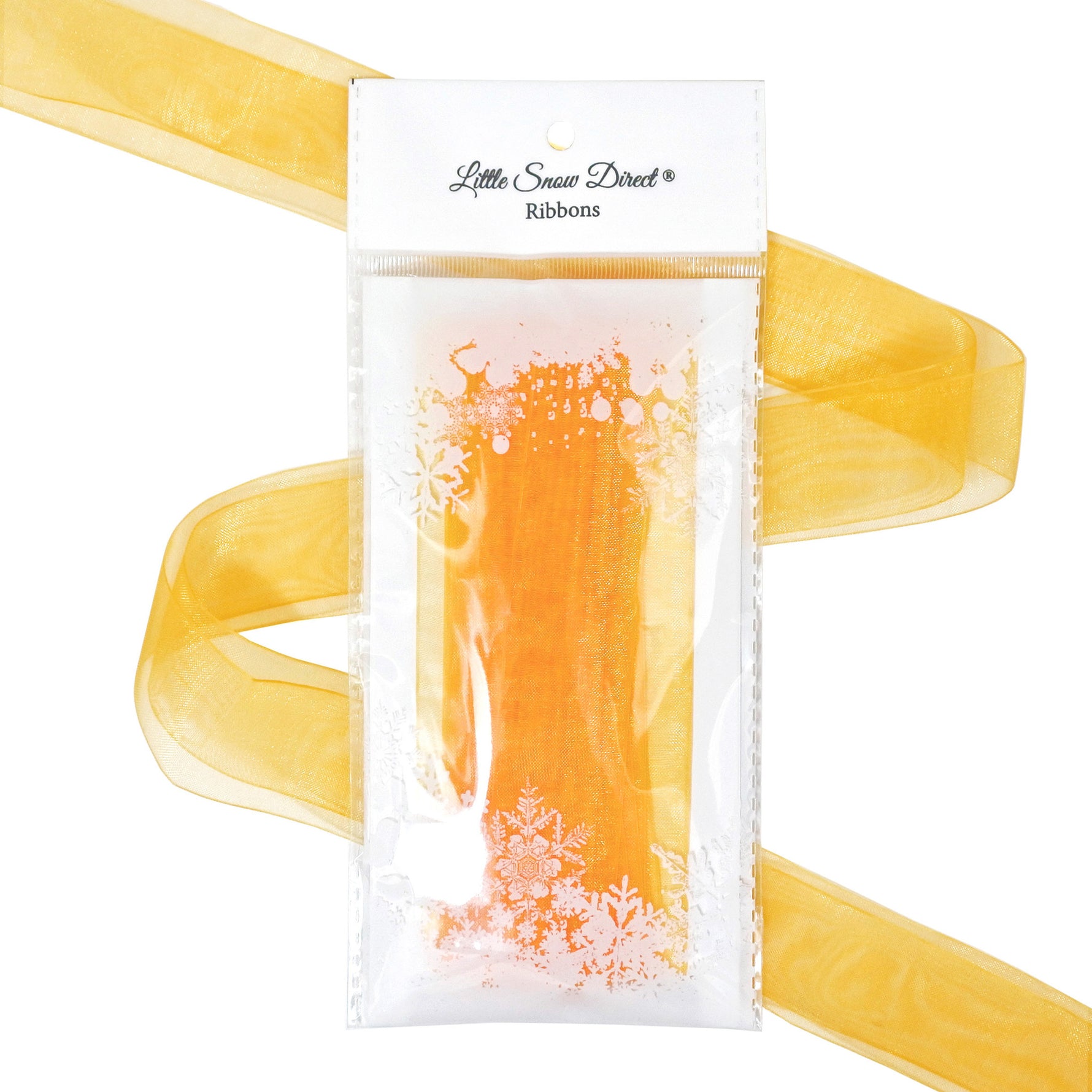 Yellow Gold Organza Sheer Ribbon