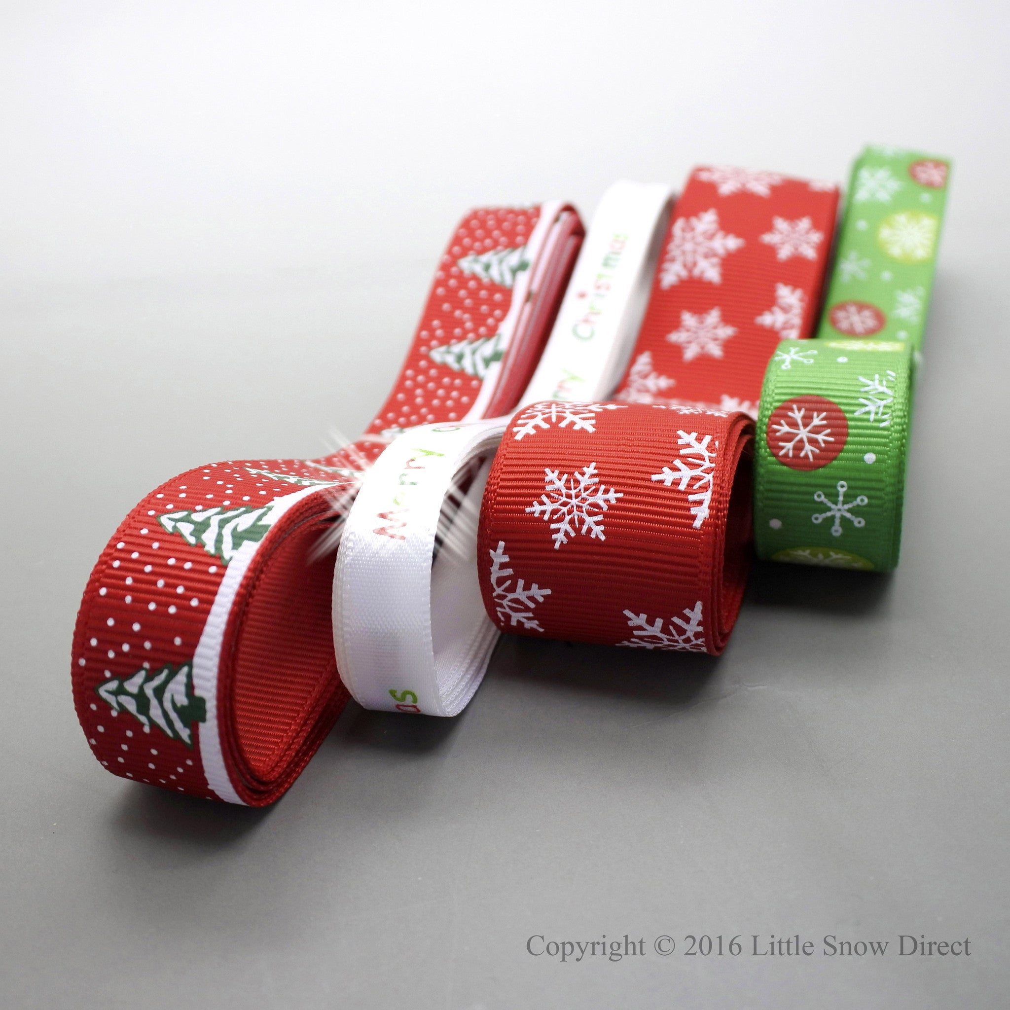4 x 2 Metres Christmas Printed Ribbon Set (Set A)