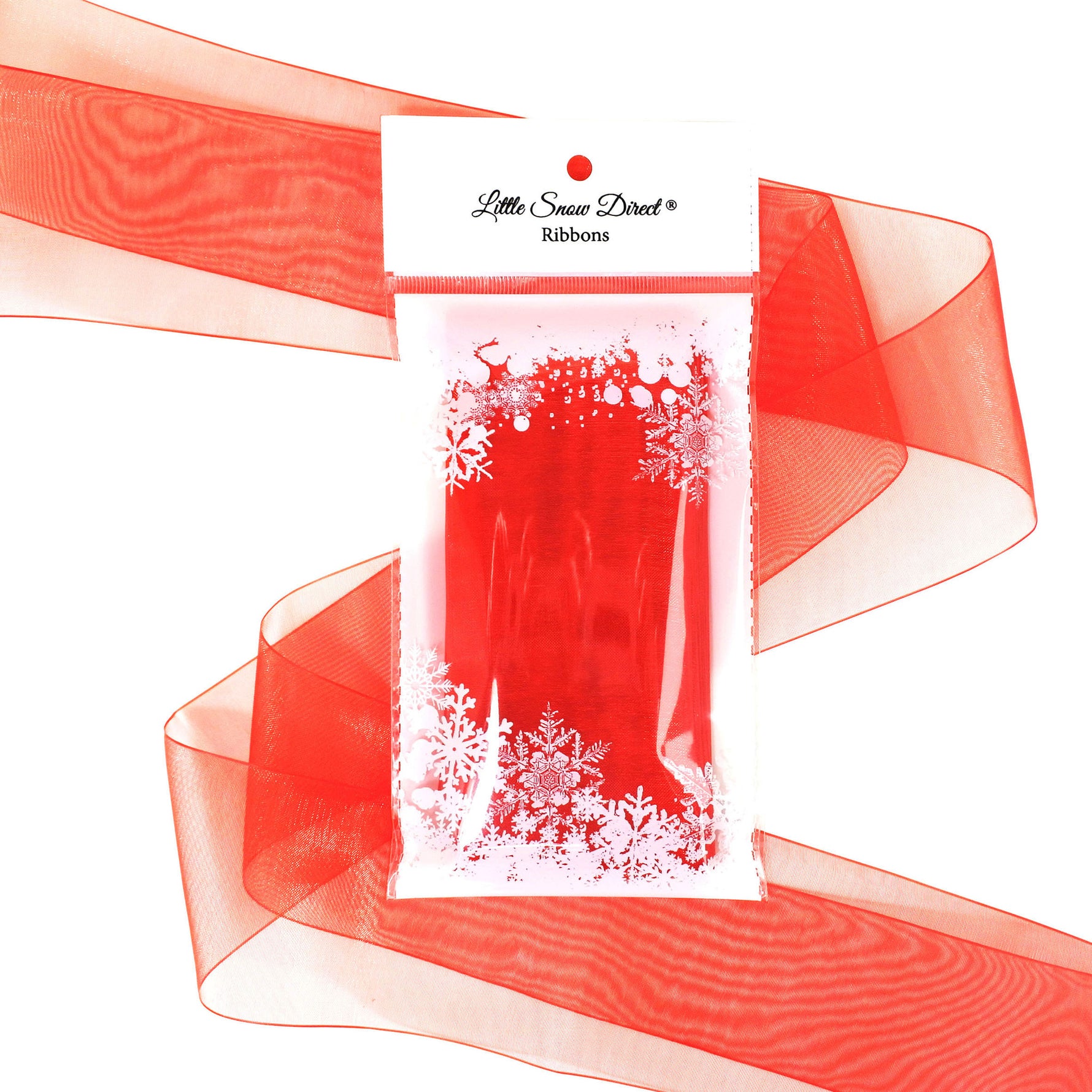 Red Organza Sheer Ribbon