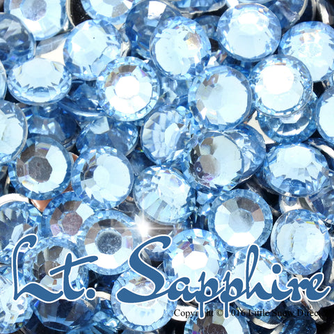 Light Sapphire Resin Flat Back Rhinestone Diamante Gems - 1000 pcs
