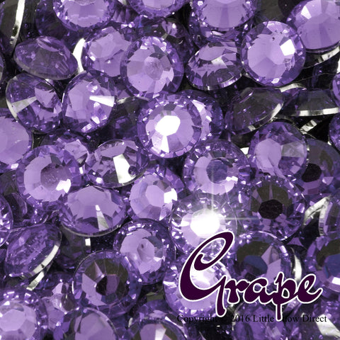 Grape Resin Flat Back Rhinestone Diamante Gems - 1000 pcs