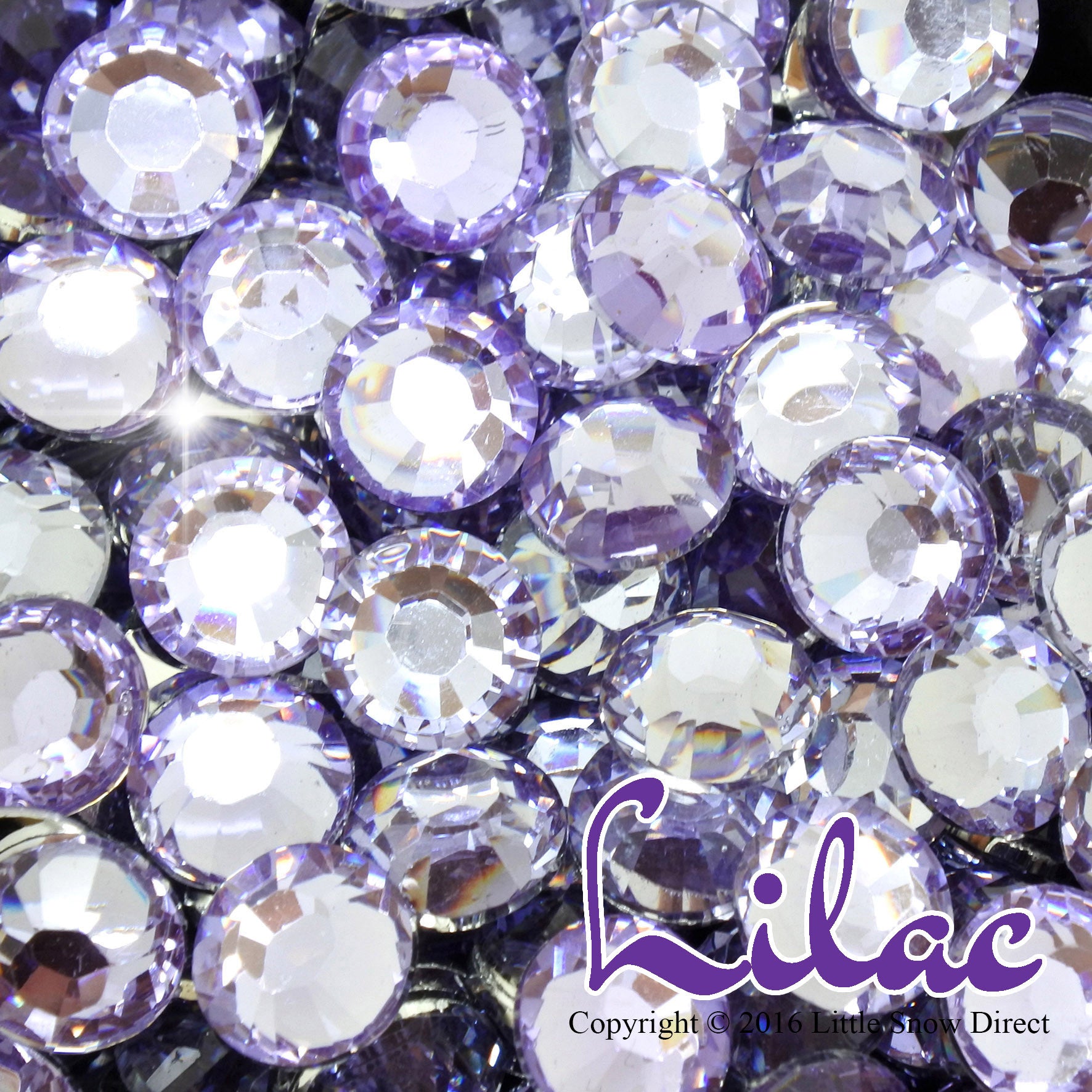 Lilac Resin Flat Back Rhinestone Diamante Gems - 1000 pcs