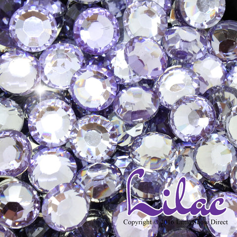 Lilac Resin Flat Back Rhinestone Diamante Gems - 1000 pcs