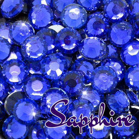 Sapphire Resin Flat Back Rhinestone Diamante Gems - 1000 pcs