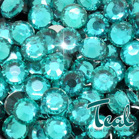 Teal Resin Flat Back Rhinestone Diamante Gems - 1000 pcs
